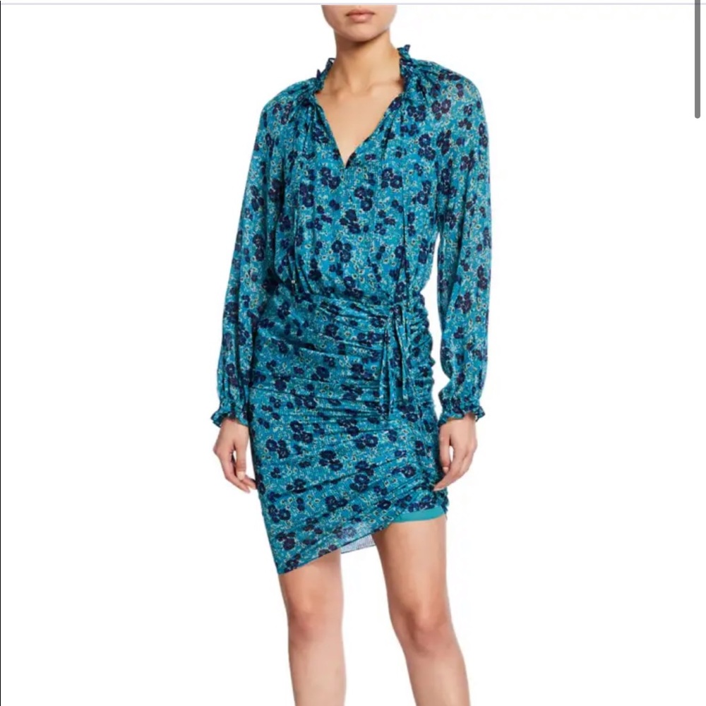 Veronica Beard Becky Floral-Print Silk Shirtdress